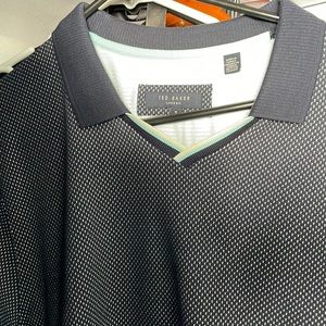 Ted Baker size 7 navy blue with white mix